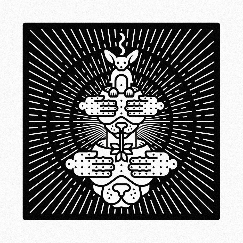 Wicked the Furry, Silkscreen print by Leffe Goldstein.